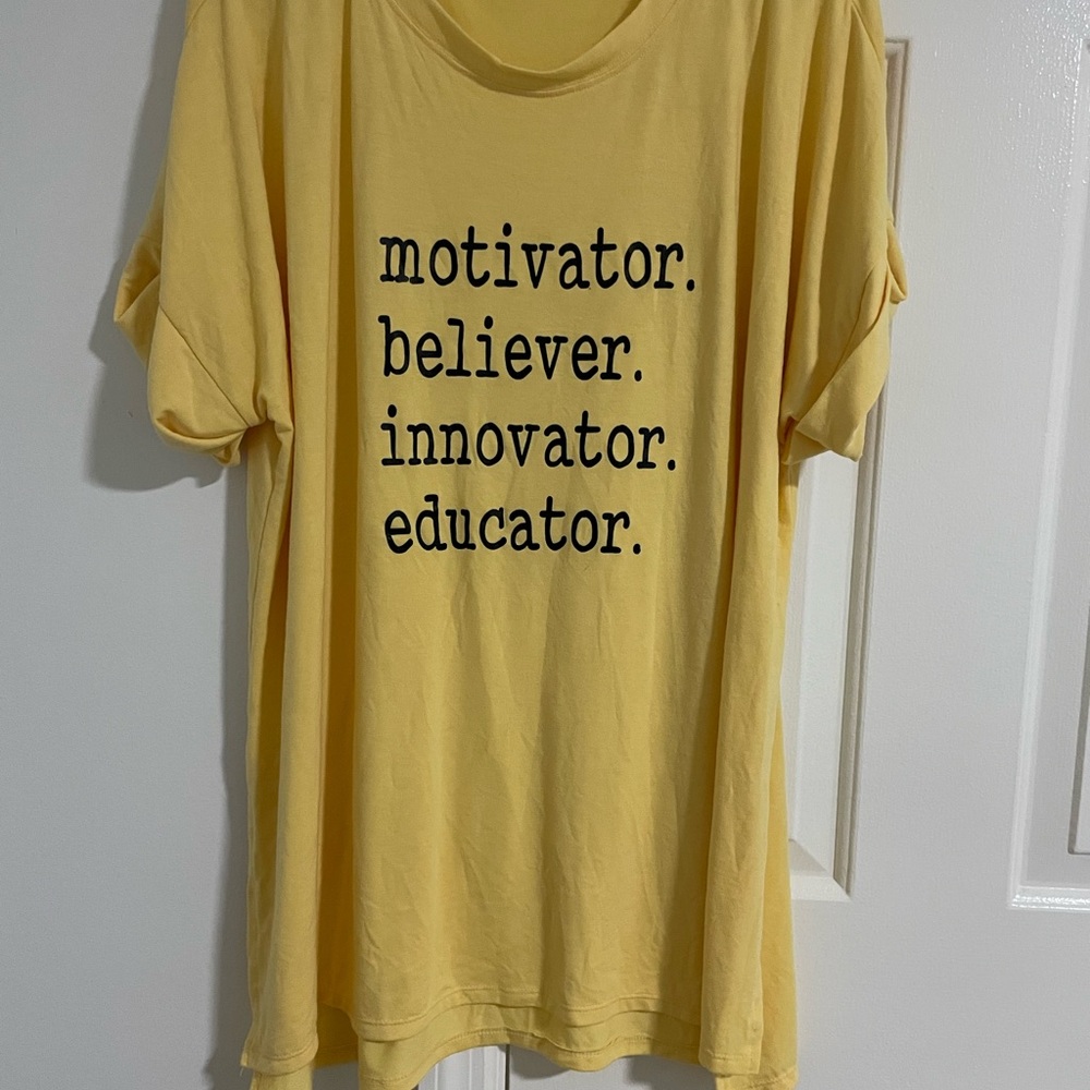 Zenana Outfitters Yellow Motivational Tee